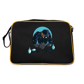 GrèbeCastagneux - version sans texte - Sac Retro - noir/or - Dos