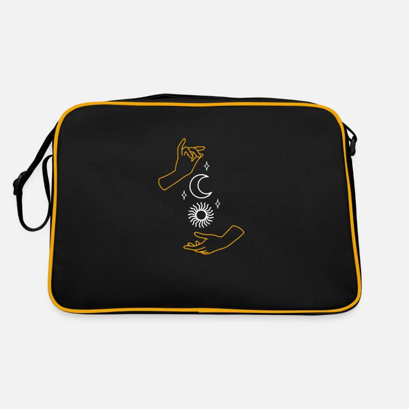 Sun Moon Hands Retro Tasche