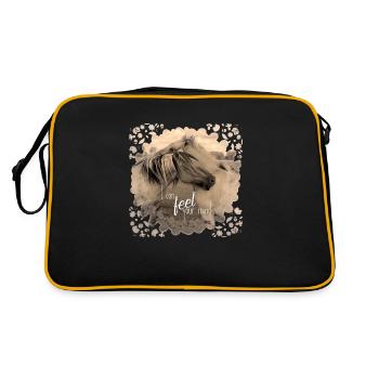 I can feel your mind - Retro Tasche - Schwarz/Gold - Hinten