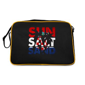 Summer surf croatia beach paradise hrvatska party - Retro Bag - black/gold - Back