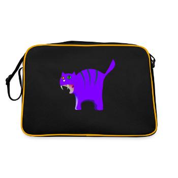 Fat cat - Retro Bag - black/gold - Back