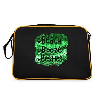 Été surf croatie plage paradis ambiance de fête États-Unis - Sac Retro - noir/or - Dos