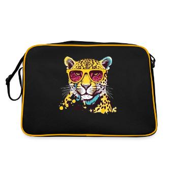 Hek the Leopard - Retro Bag - black/gold - Back