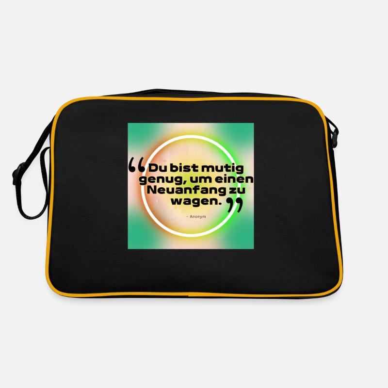 Motivation spruch Retro Tasche