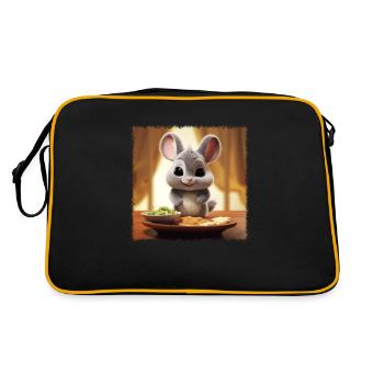 Chinchilla affamé jeune - Sac Retro - noir/or - Dos