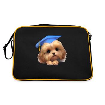 Bachelor Dogs Graduation Terrier Studies - Sac Retro - noir/or - Dos