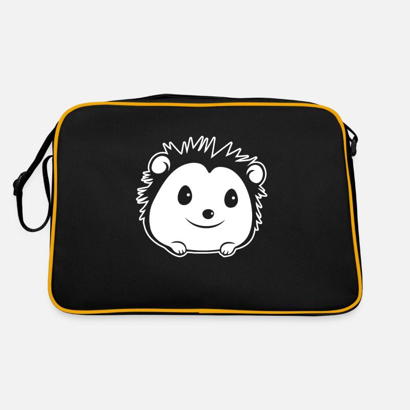Igel Wald Stachelig Tier Retro Tasche