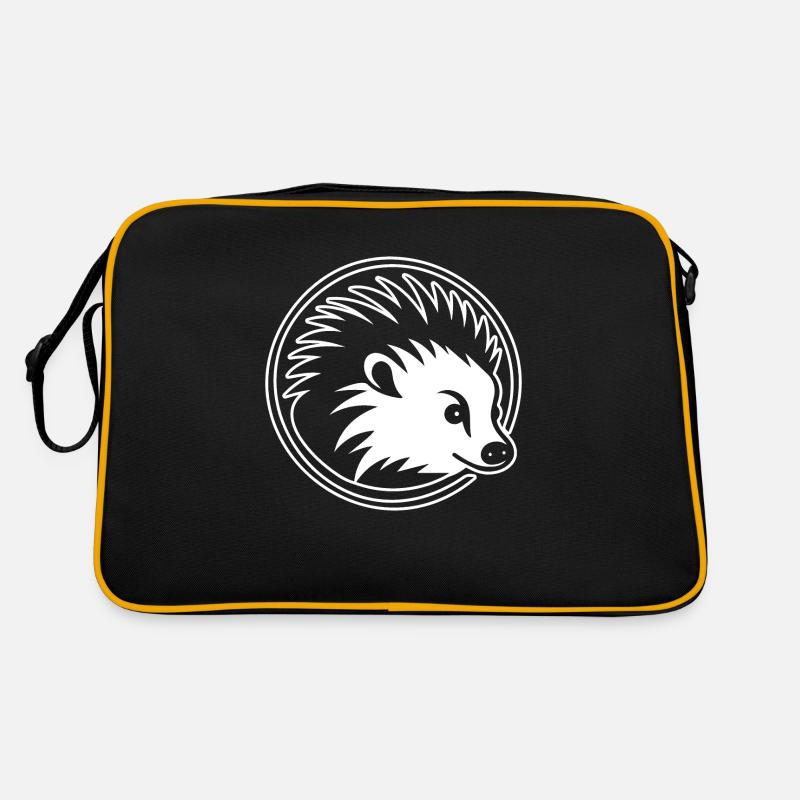 Igel Wald Stachelig Tier Retro Tasche