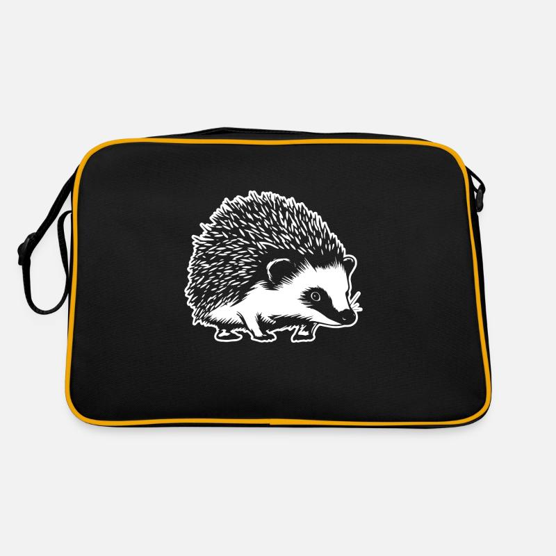 Igel Wald Stachelig Tier Retro Tasche