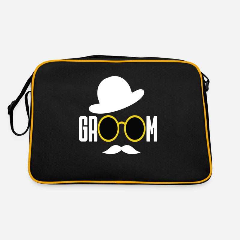 Groom Groom Wedding Retro Bag
