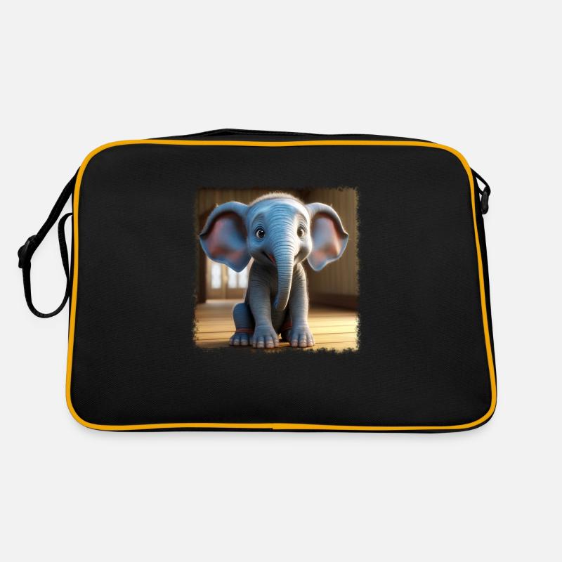 Petit éléphant mignon Sac Retro
