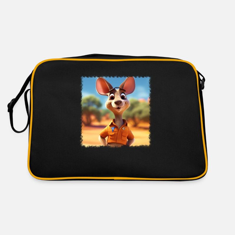 Cute Kangaroo Retro Bag
