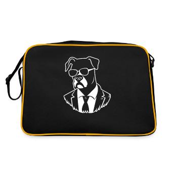 Races de chiens boxers - Sac Retro - noir/or - Dos