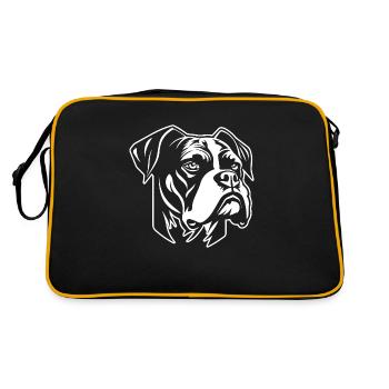 Races de chiens boxers - Sac Retro - noir/or - Dos