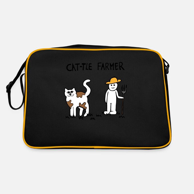 Cattle Cat Farmer Retro Bag