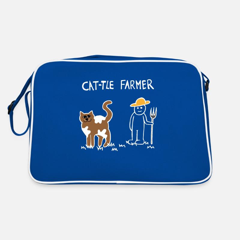 Cattle Cat Farmer (White) Retro Bag