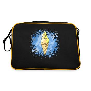 Eis - Retro Tasche - Schwarz/Gold - Hinten