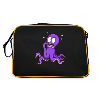 Scared Octopus - Retro Bag - black/gold - Back