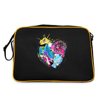 Graffiti style Splash hip hop couleurs peintre couleur - Sac Retro - noir/or - Dos