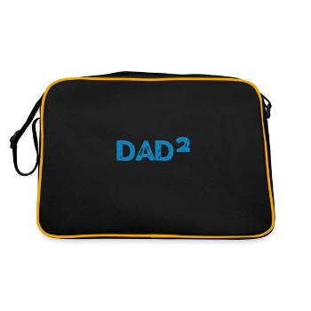 Meilleur père père de deux pères Cadeau jumeau - Sac Retro - noir/or - Dos