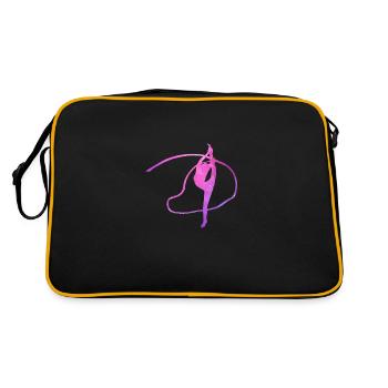 Akrobatische Gymnastik Mädchen Double Exposure - Retro Tasche - Schwarz/Gold - Hinten