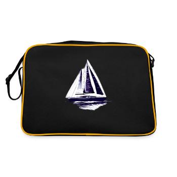 Sailing Sailboat Sailing Sailing Sailing Ship - Retro Bag - black/gold - Back