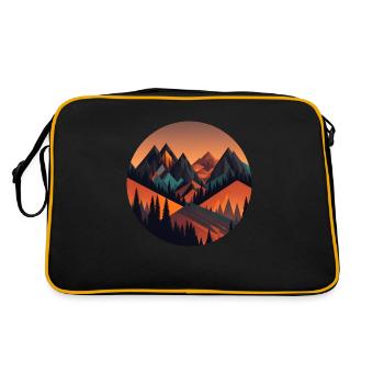 Paysage abstrait - Sac Retro - noir/or - Dos
