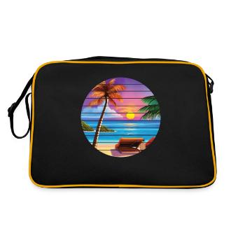 Vacances d’été Palm Beach Palm Islands Island Sun - Sac Retro - noir/or - Dos