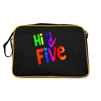 High Five Style Cool Hand Joke disant Hit Trend - Sac Retro - noir/or - Dos