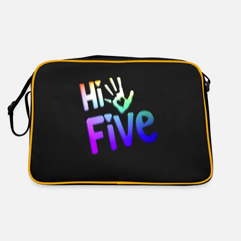 High Five Style Cool Hand Joke disant Hit Trend - Sac Retro - noir/or
