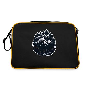 Nature, Faune, Plein air, Forêt, Camping, Randonnée, Thé - Sac Retro - noir/or - Dos