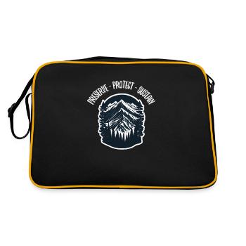 Nature, Faune, Plein air, Forêt, Camping, Randonnée, Thé - Sac Retro - noir/or - Dos