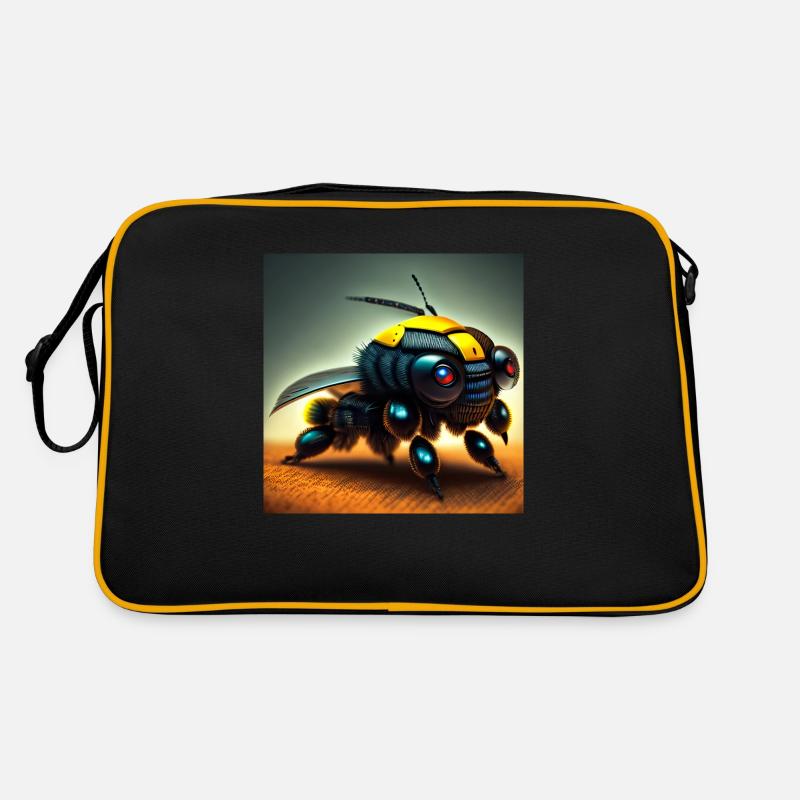 Bionische Hummel - Retro Tasche - Schwarz/Gold
