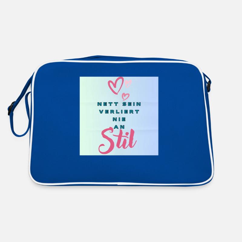Positiver Spruch Retro Tasche