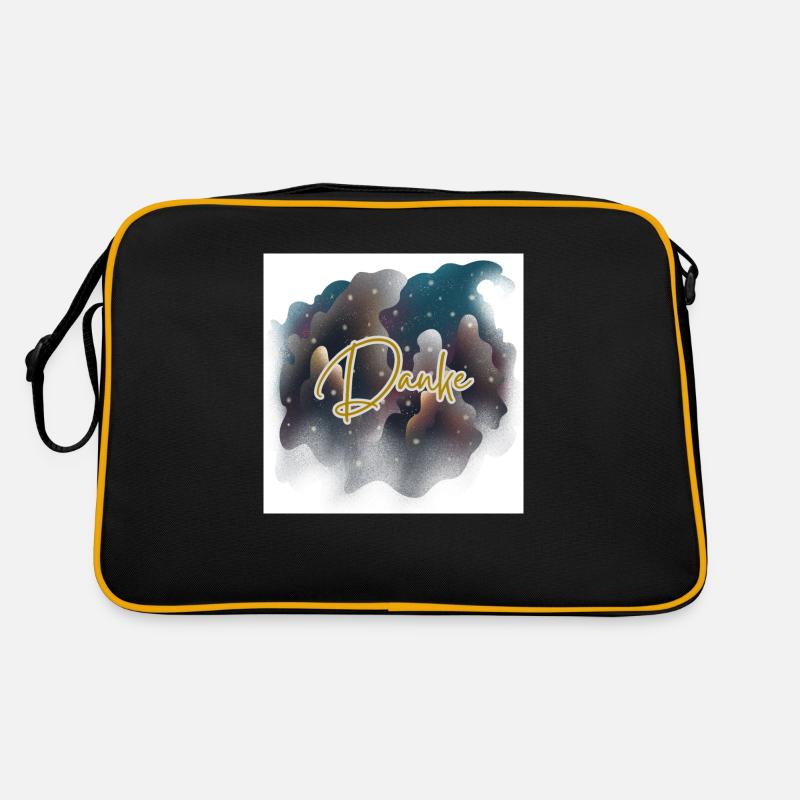 Danke - Retro Tasche - Schwarz/Gold