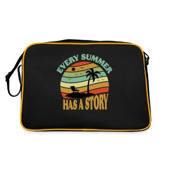 Every Summer has a Story - Retro Tasche - Schwarz/Gold - Hinten