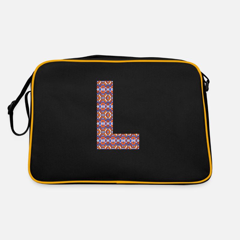 Monogram Letter L- geometric pattern Retro Bag
