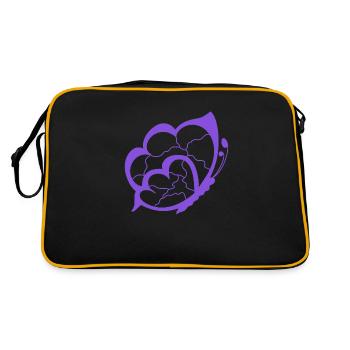 Muster - Retro Tasche - Schwarz/Gold - Hinten