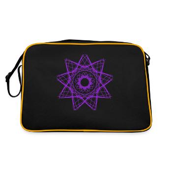 Muster - Retro Tasche - Schwarz/Gold - Hinten