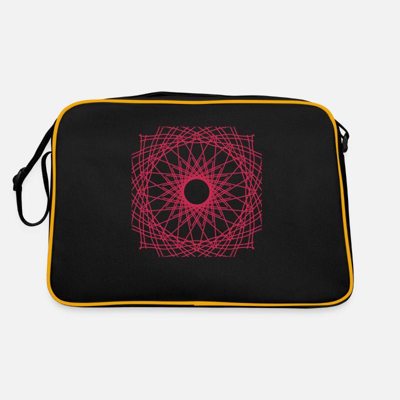 Muster - Retro Tasche - Schwarz/Gold
