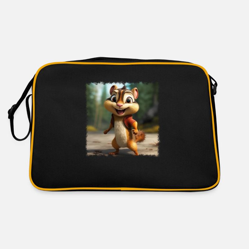 cool chipmunk Retro Bag