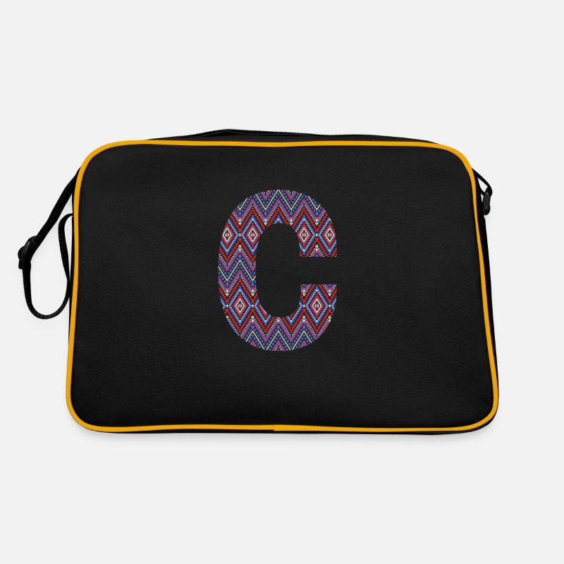 Monogram Letter C- geometric pattern Retro Bag