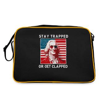 Angeschnallt Bleiben | GEORGE GRIDDIN - Retro Tasche - Schwarz/Gold - Hinten