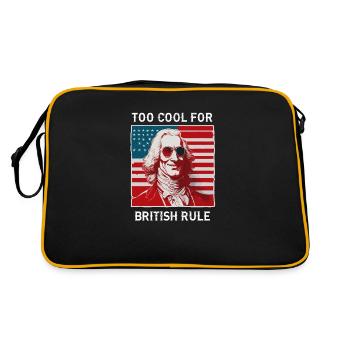 TOO COOL FOR BRITISH RULE | GEORGE Washington - Retro Bag - black/gold - Back