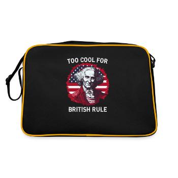TOO COOL FOR BRITISH RULE | GEORGE Washington - Retro Tasche - Schwarz/Gold - Hinten
