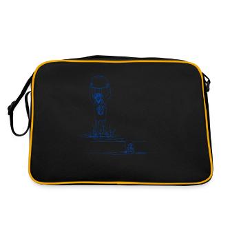 Chimpanzee and water - Retro Bag - black/gold - Back