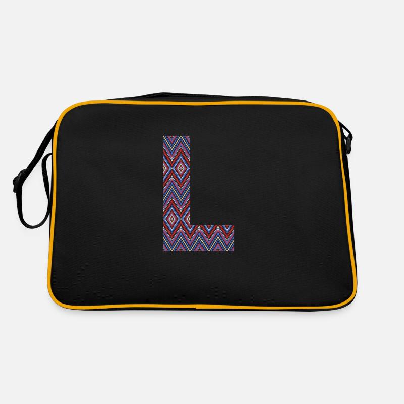 Monogram Letter L- geometric pattern Retro Bag