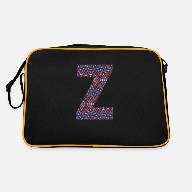 Monogram Letter Z- geometric pattern Retro Bag