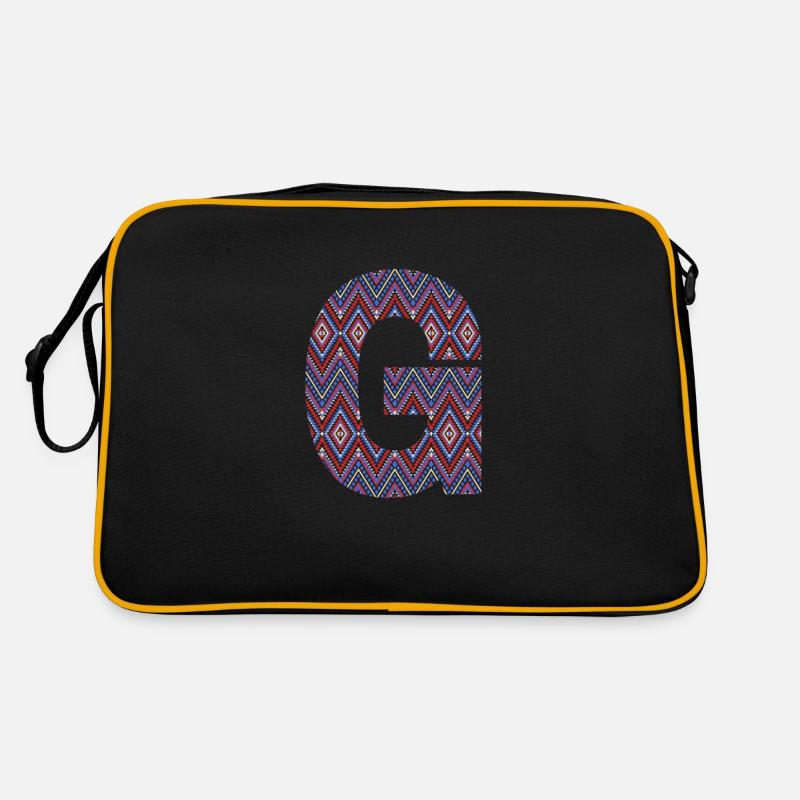 Monogram Letter G- geometric pattern Retro Bag