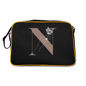 lettre n papillon magique - Sac Retro - noir/or - Dos